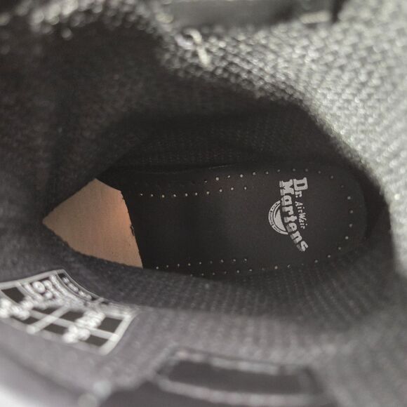 NEW Dr Martens Anistone Lo Black Leather Biker Boots Womens Size 6 Mens 5 LA004 - Picture 4 of 6